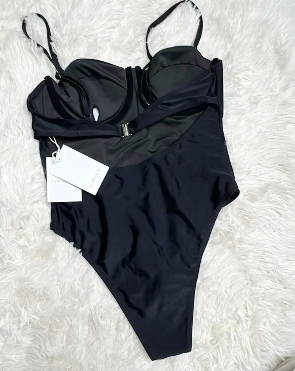 Floralkini Black Underwired One Piece Swimsuit Size Medium Nwt — image 6 of 6